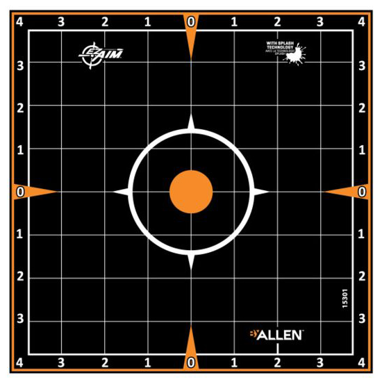 ALLEN EZ AIM ADHESIVE SPLASH 8" SIGHTIN GRID 6