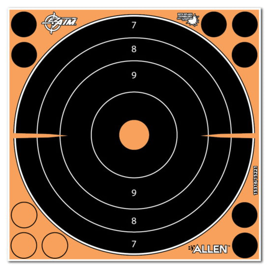 ALLEN EZ AIM ADHESIVE SPLASH 8" BULLSEYE 6 PK