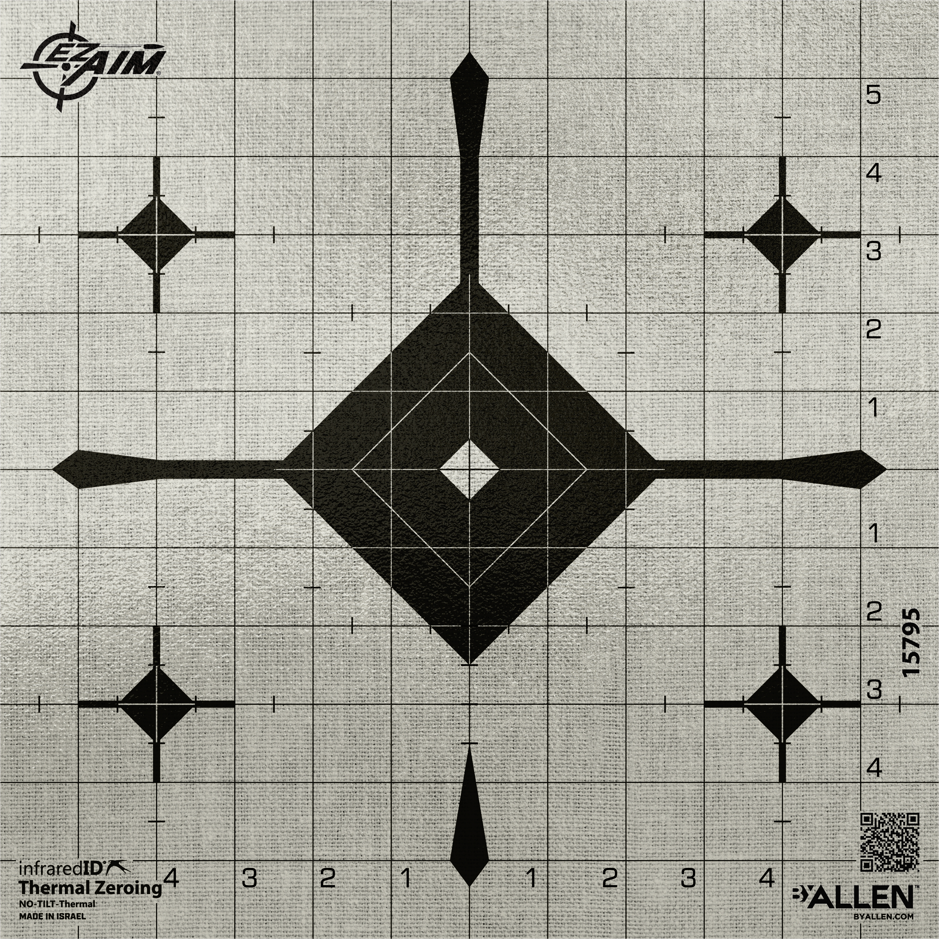 ALLEN EZ AIM THERMAL ID GRID BULLSEYE 12" TARGET