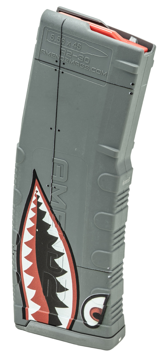 AMEND2 MAG AR15 5.56 GRY FLYING TIGER PRINT 30RD