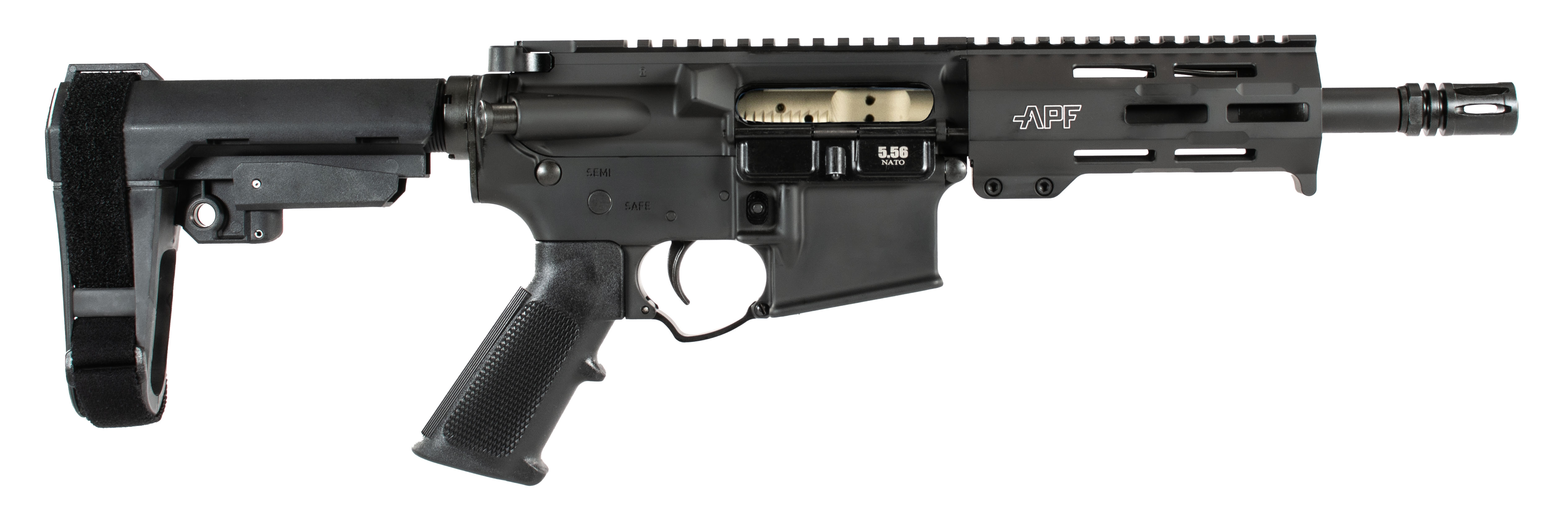 APF 5.56 PISTOL 7.5" BLK W/BRACE