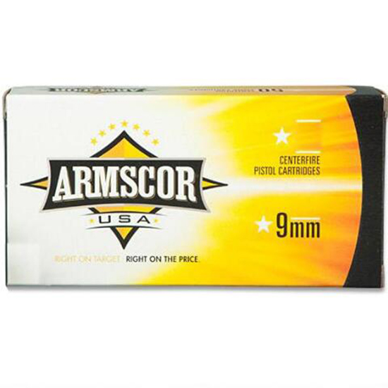 ARMSCOR AMMO 9MM 115GR FMJ 50/20 (2000 PALLET)