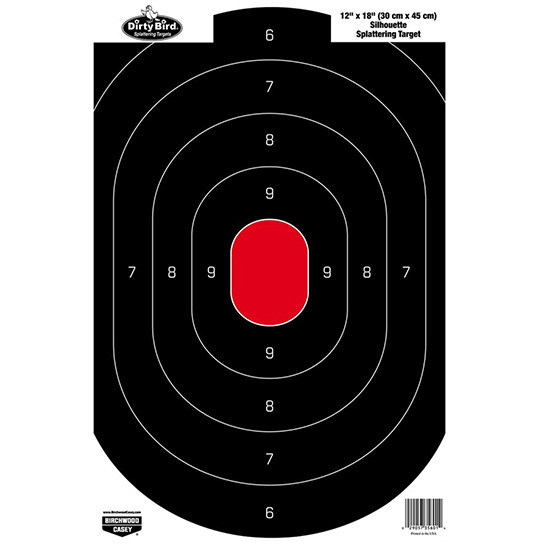 BC DIRTY BIRD 12X18" SILHOUETTE TARGET 8PK