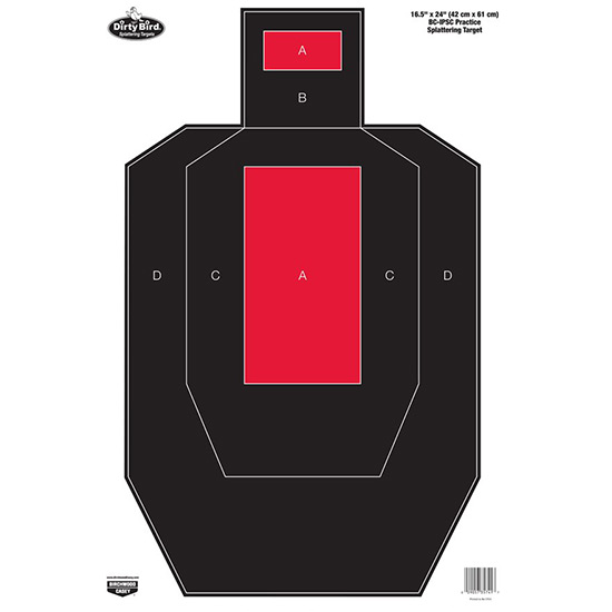 BC DIRTY BIRD BC-IPSC PRACTICE 16.5"X24" 3PK