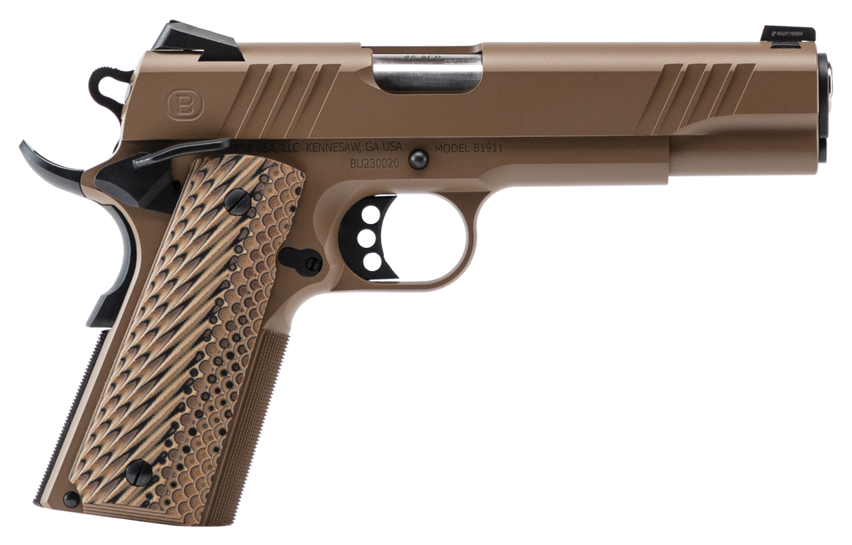 BERSA B1911 45ACP 5" FDE NS 8RD