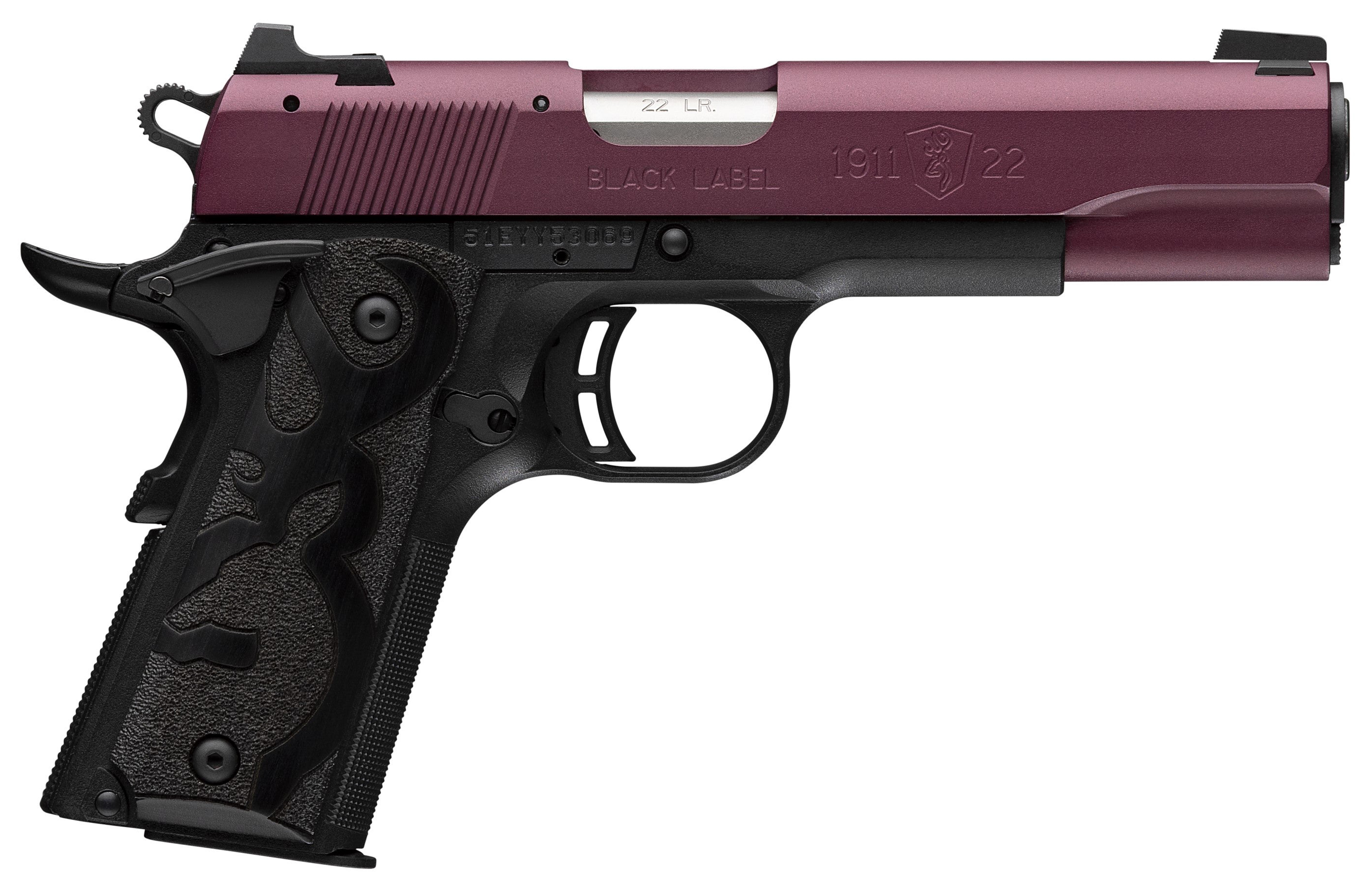 BRO 1911-22 BLACK LABEL FS BLK CHERRY 22LR 3-DOT