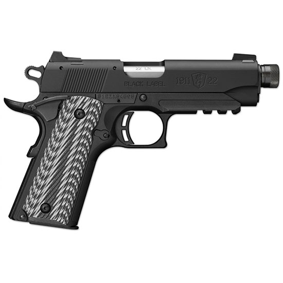 BRO 1911-22 SUPPRESSOR READY 22LR 4.25" TB BLK