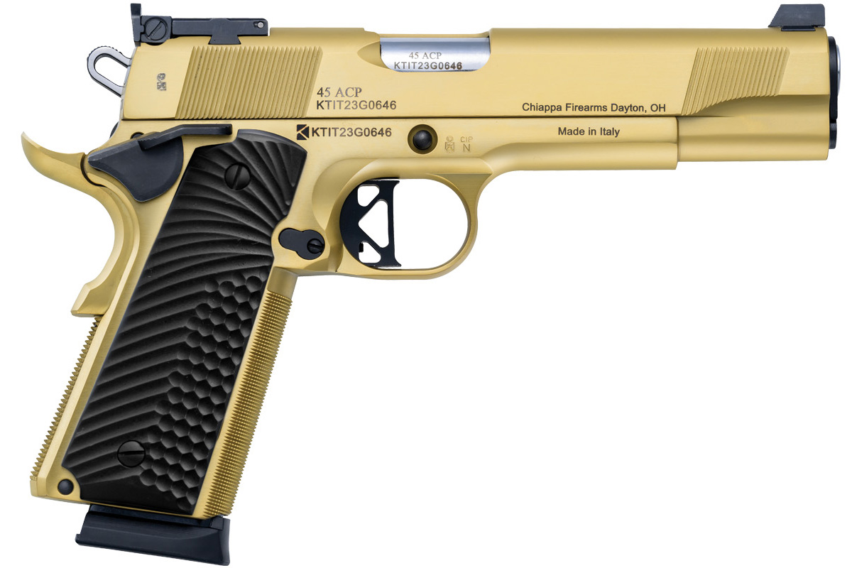 CDLY 1911 45ACP 5" GOLD PVD EMPIRE GRADE G10 8RD