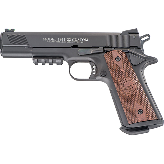 CHIAPPA 1911-22 CUSTOM 22LR 5" CHECKERED WALNUT