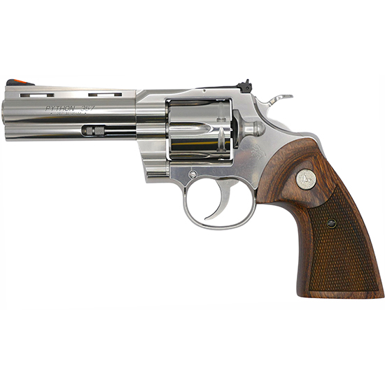 CLT PYTHON 357MAG 4.25" SS WALNUT GRIPS 6RD