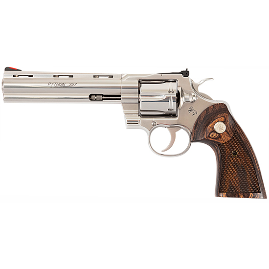 CLT PYTHON 357MAG 6" SS WALNUT GRIPS 6RD