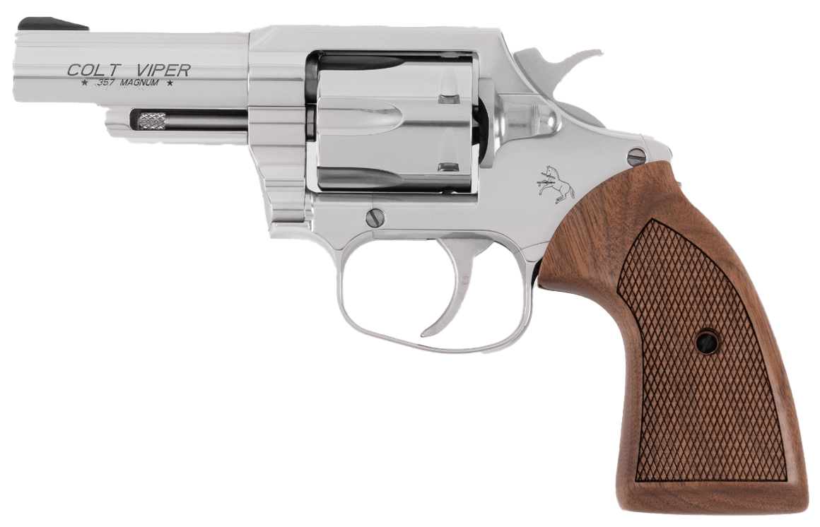 CLT VIPER 357MAG 3" SS WALNUT 6RD