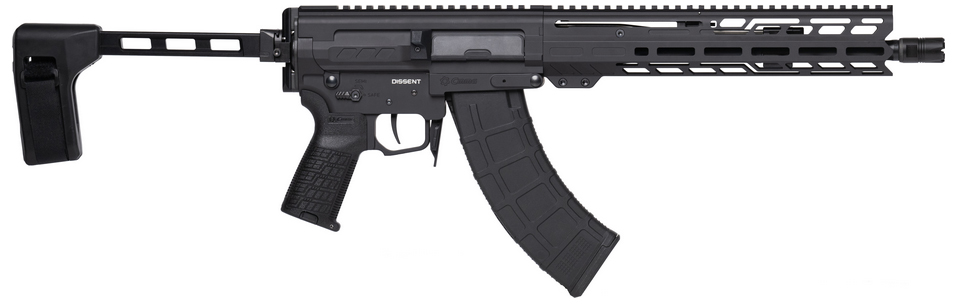 CMMG DISSENT MK47 BRACED 7.62X39 12.5" ARMOR BLK