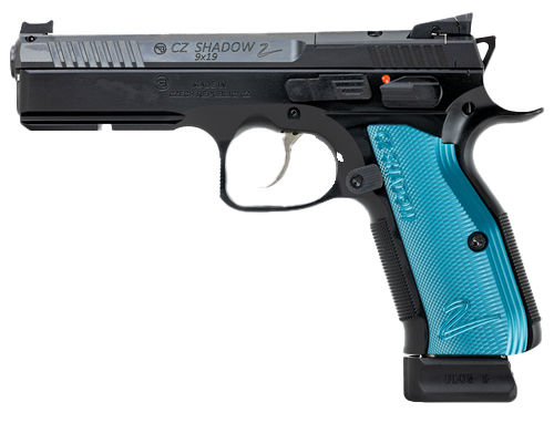 CZ SHADOW 2 OR 9MM BLUE GRIPS