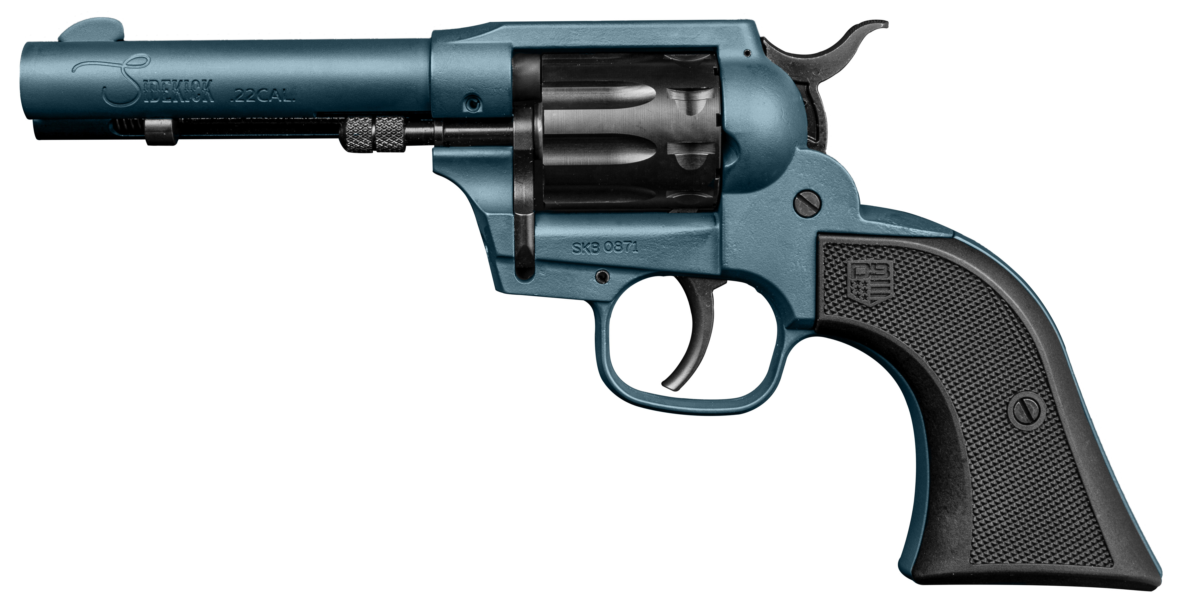 DBF SIDEKICK 22LR/MAG 4.5" JESSE JAMES BLUE 9R