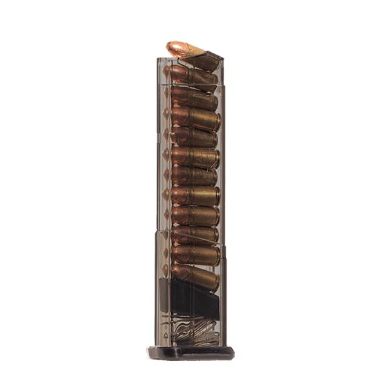 ETS MAG SW SHIELD 9MM 12RD EXTEND CARBON SMOKE