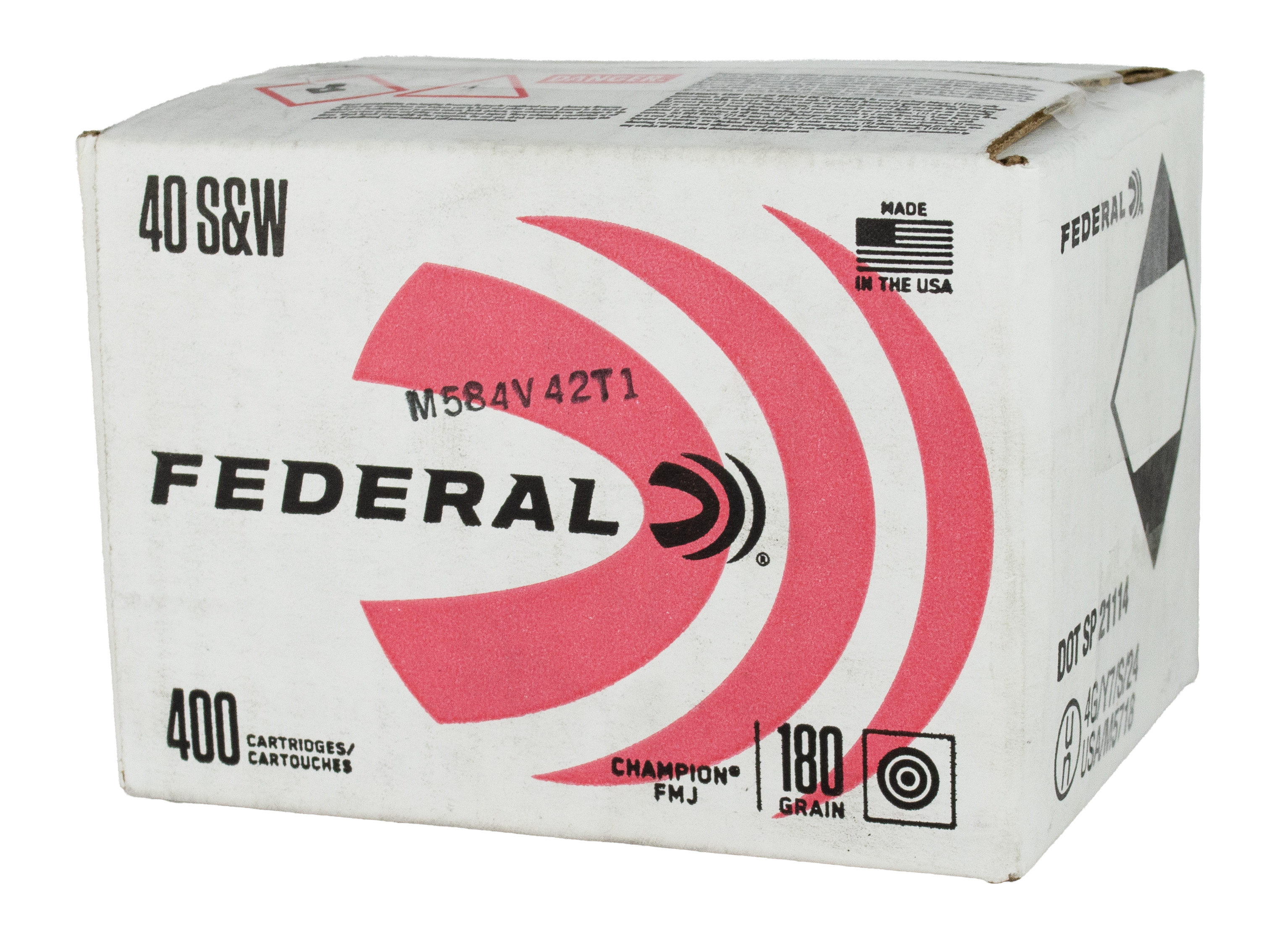 FED CHAMPION 40SW 180GR FMJ LOOSE PACK 400/1