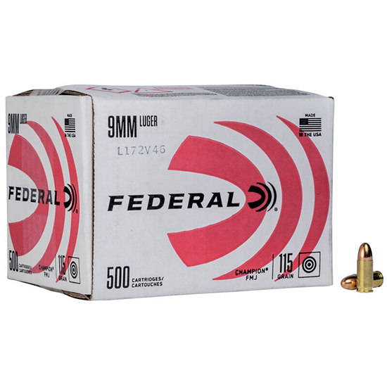 FED CHAMPION 9MM 115GR FMJ 500/1