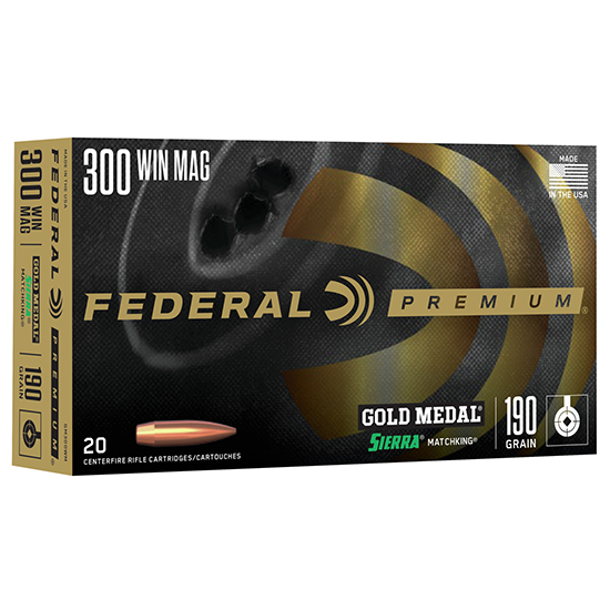 FED GOLD MEDAL 300WIN 190GR SIERRA