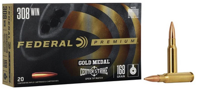 FED GOLD MEDAL 308WIN 168GR CENTERSTRIKE 20/10