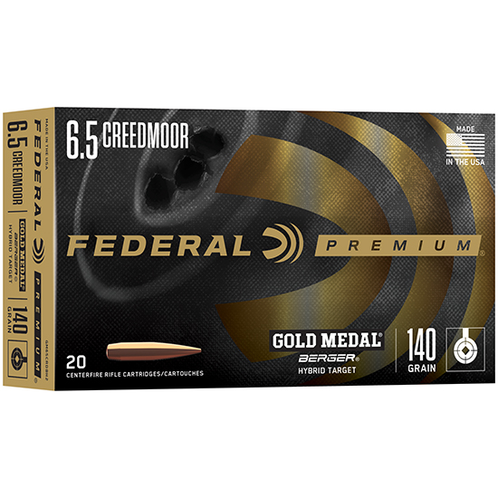 FED GOLD MEDAL 6.5CREED 140GR BERGER 20/10