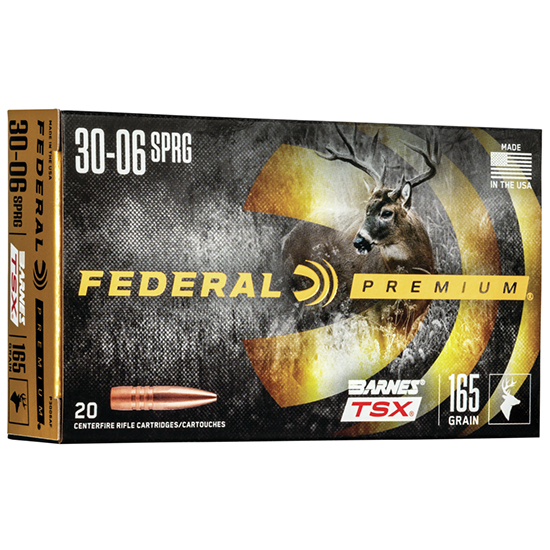 FED PREMIUM 30-06 165GR BARNES TSX 20/10