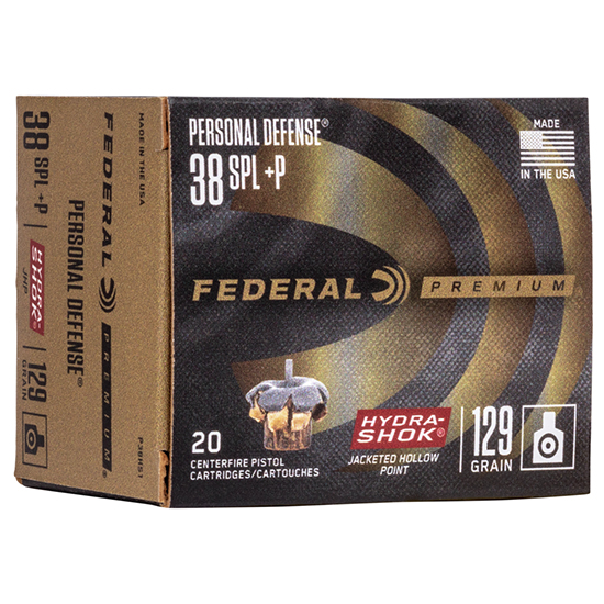 FED PREMIUM 38SPL+P JHP 129GR HYDRA-SHOK 20/25