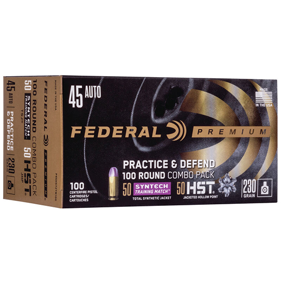 FED PREMIUM 45ACP 230GR PRACTICE DEFEND 100/5