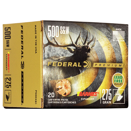 FED PREMIUM 500SW 275GR BARNES EXPANDER 20/10