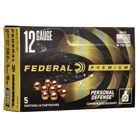 FED PERSONAL DEFENSE 12GA 2.75" 9P #00 5/50