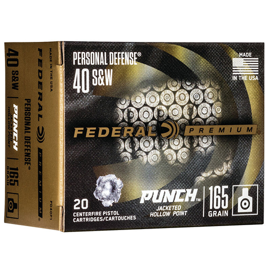 FED PUNCH 40SW 165GR JHP 20/10