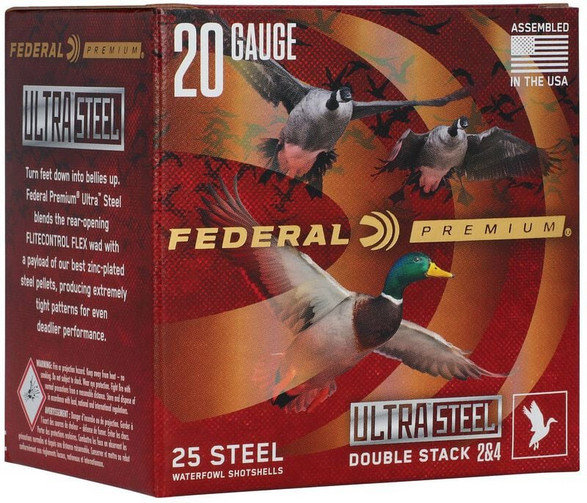 FED ULTRA STEEL 20GA 3" 1OZ  2 & 4 25/10