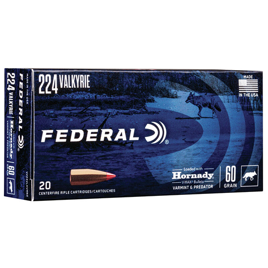 FED 224VALK 60GR HORNADY VMAX 20/10