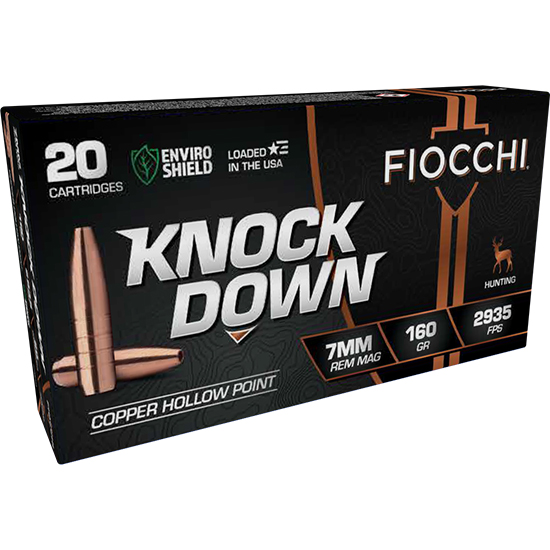 FIO KNOCK DOWN 7MM REM MAG 160GR HP 20/10