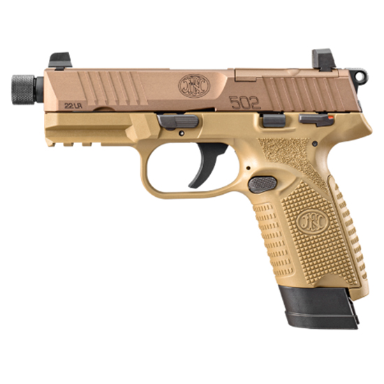 FN 502 TACTICAL 22LR 4.6" FDE 10/15RD