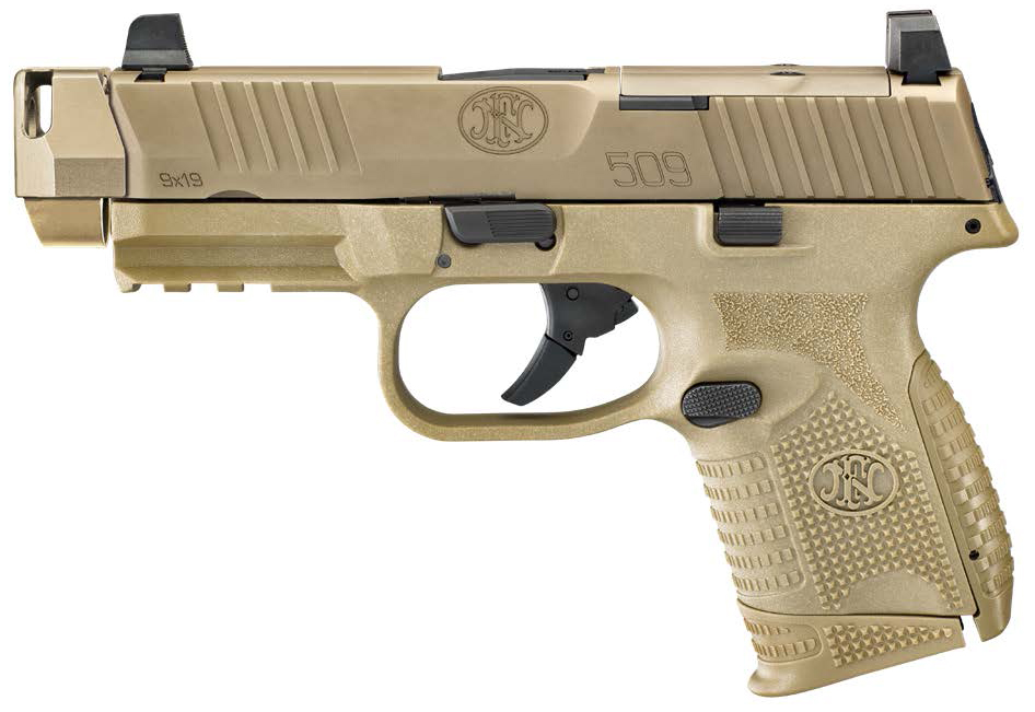 FN 509 COMPACT MRD COMP 9MM 4.2"  FDE OR 12/15RD