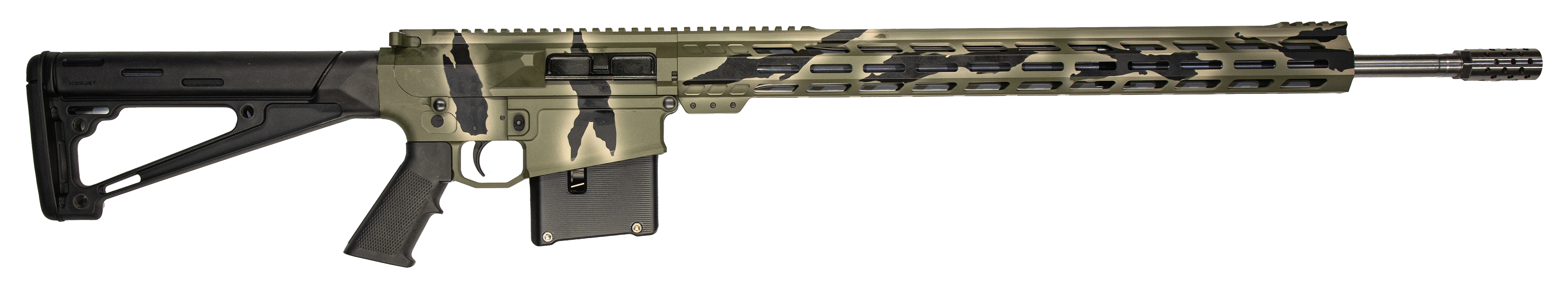 GLFA AR-10 6.5PRC 24" GRN PURSUIT CAMO/SS 5RD