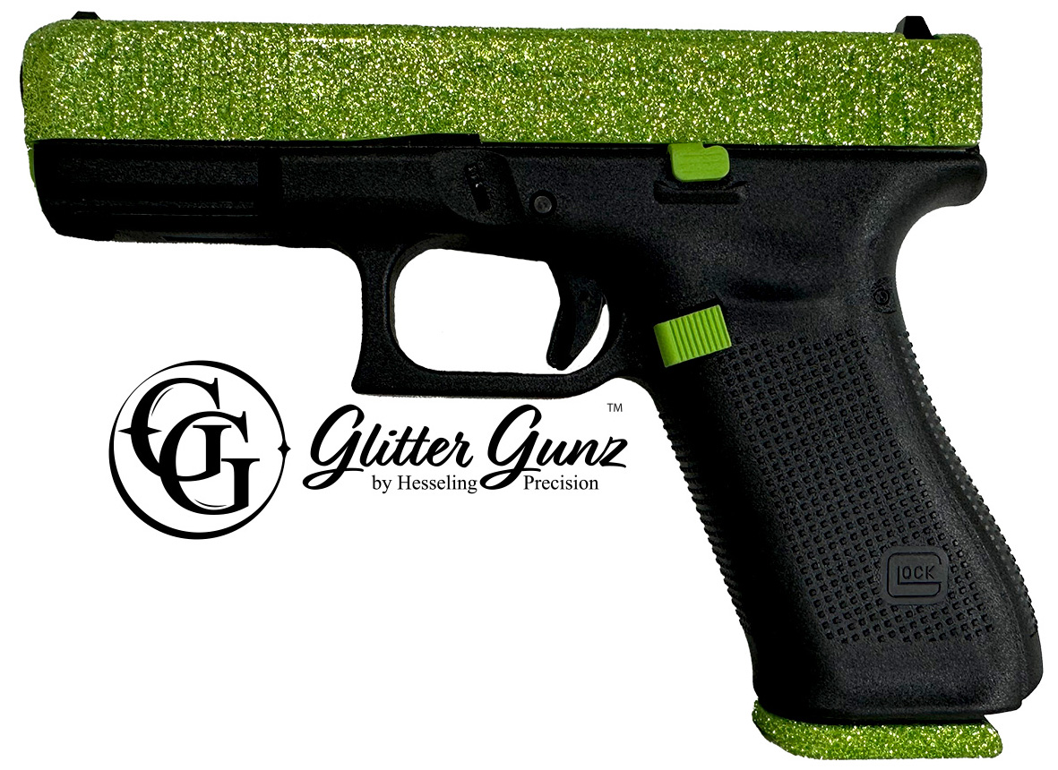 GLOCK 45 GEN5 9MM 4.02" ZOMBIE GREEN GLITTER GUN