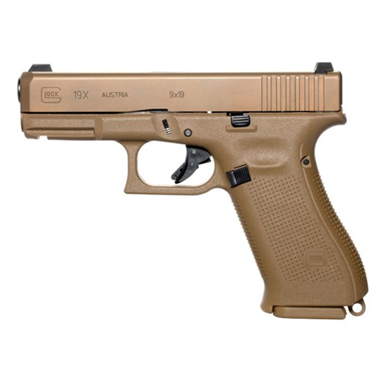 GLOCK 19X GEN5 9MM 4.02" COYOTE BROWN NS 3 10RD