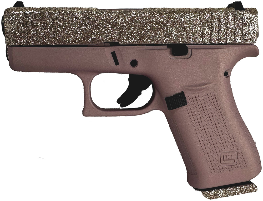 GLOCK 43X 9MM GLITTER GUNZ CHAMPAGNE