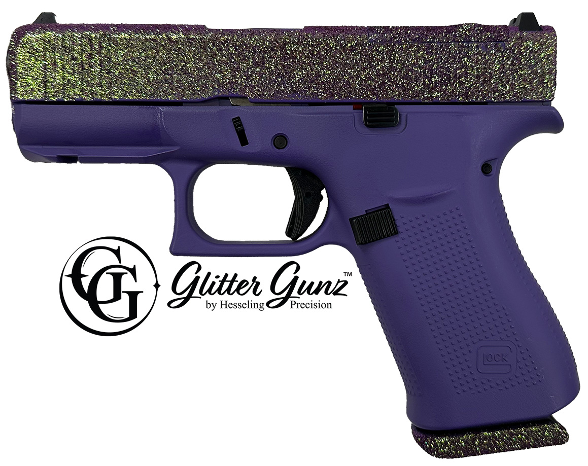 GLOCK 43X MOS 9MM 3.41" GLITTER GUNZ JOKER