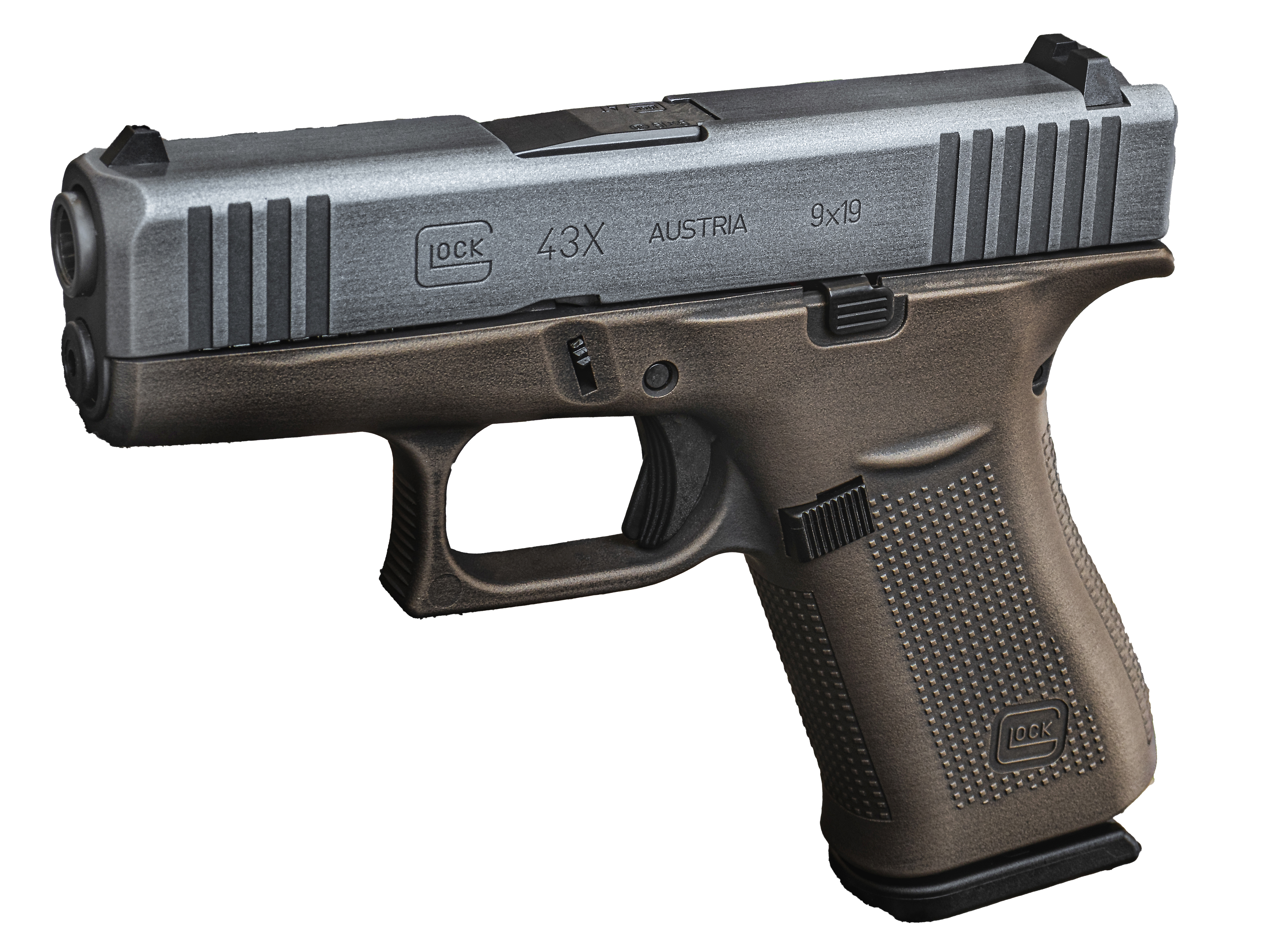 GLOCK 43X 9MM PLUNDERER SILVER BRONZE BATTLE SCT