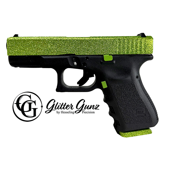 GLOCK 19 GEN3 9MM ZOMBIE GREEN GLITTER GUNZ