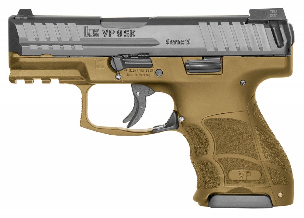 HK VP9SK SUBCOMPACT 9MM 3.39" FDE NS 3-10RD