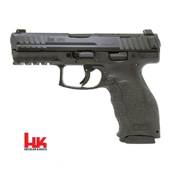 HK VP9-B OR 9MM 4.09" BLK NS 3 10RD