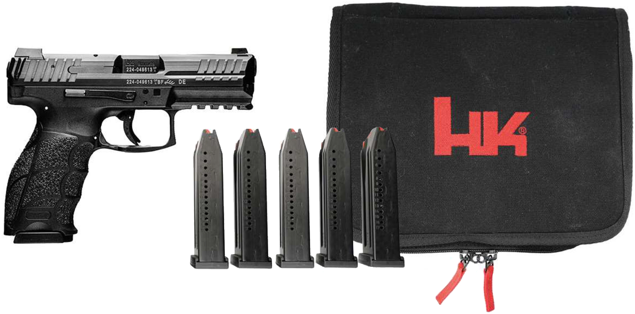 HK VP9 TAC PACK 9MM 5 17RD MAGS AND BAG