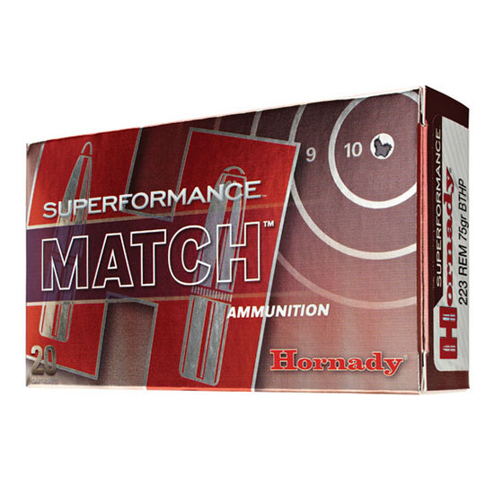 HORN SUPERFORMANCE MATCH 5.56 75GR BTHP 20/10