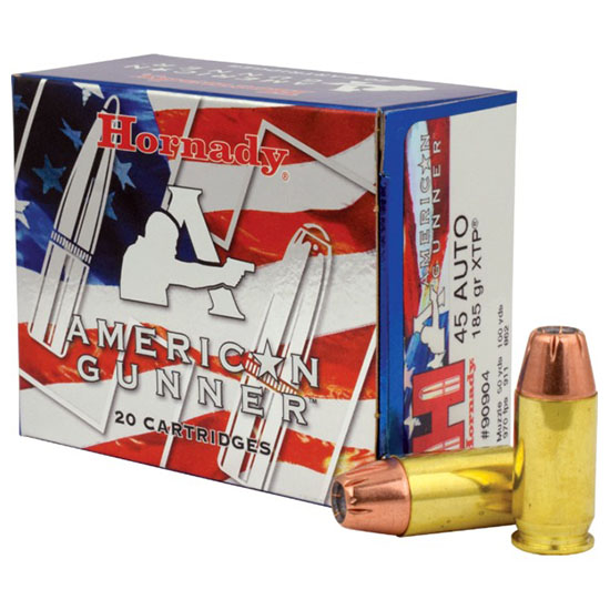 HORN AMERICAN GUNNER 45ACP 185GR XTP 20/10