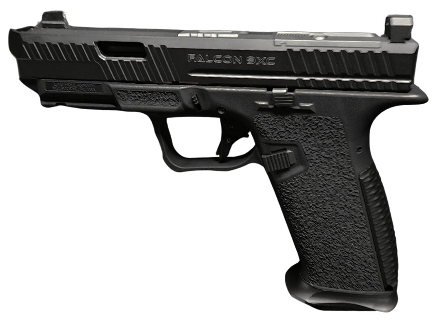 LFA FALCON 9XC 9MM 4" 17RD BLK OR COMPENSAT