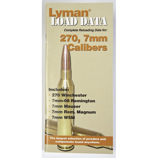 LYM LOAD DATA BOOK RIFLE 270 7MM (6)